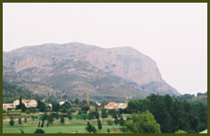 Montgó Mountain and La Sella golf course